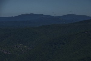 Grassy Bald left; Hump Mtn right