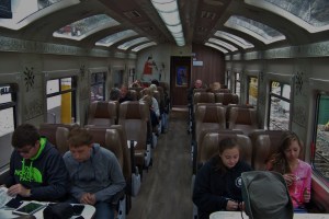 I spent most of my time looking out of the windows.