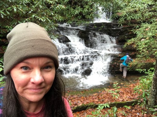 Emily with me in background